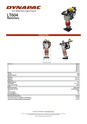 Vibrační pěchy naftové a benzínové Dynapac LT 604-9