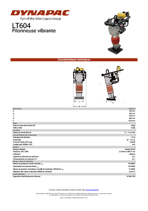 Vibrační pěchy naftové a benzínové Dynapac LT 604-9