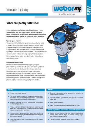 Vibrační pěchy naftové a benzínové weber mt SRV 650