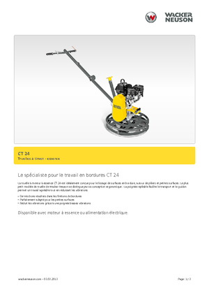 Ručně vedené hladičky betonu Wacker Neuson CT 24-4 A