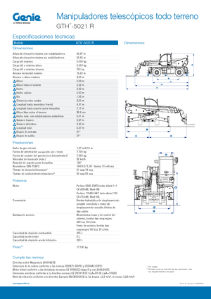 Teleskopické nakladače s horní konstrukcí Genie GTH 5021 R