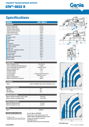 Teleskopické nakladače s horní konstrukcí Genie GTH 5022 R