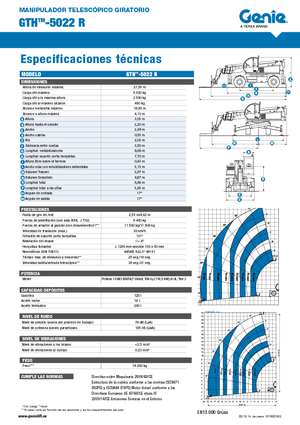 Teleskopické nakladače s horní konstrukcí Genie GTH 5022 R