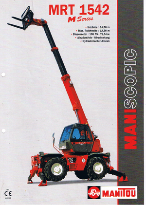 Teleskopické nakladače s horní konstrukcí Manitou MRT 1542