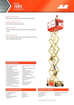 Kolové nůžkové plošiny JLG 10RS