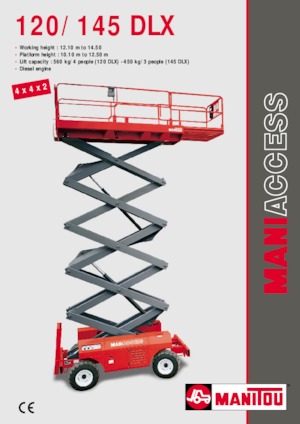Kolové nůžkové plošiny Manitou 120 DLX