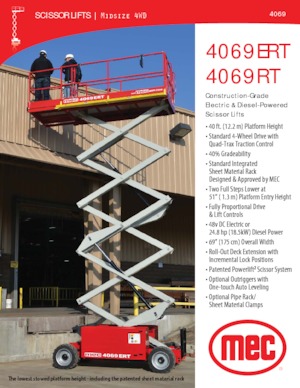 Kolové nůžkové plošiny MEC 4069RT