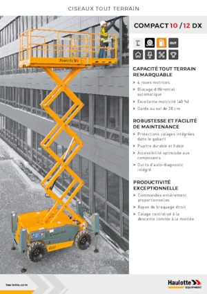 Kolové nůžkové plošiny Haulotte Compact 10 DX