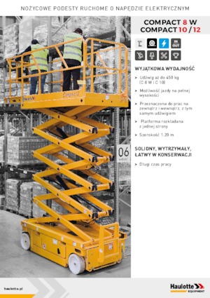 Kolové nůžkové plošiny Haulotte Compact 10