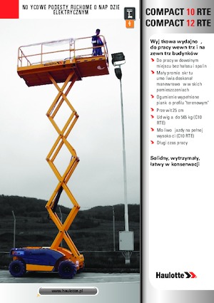 Kolové nůžkové plošiny Haulotte Compact 10 RTE