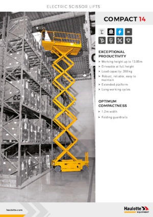 Kolové nůžkové plošiny Haulotte Compact 14