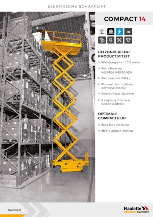 Kolové nůžkové plošiny Haulotte Compact 14