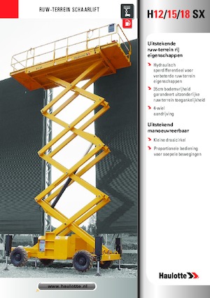 Kolové nůžkové plošiny Haulotte H15 SX