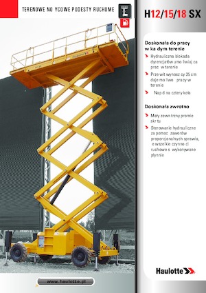 Kolové nůžkové plošiny Haulotte H15 SX
