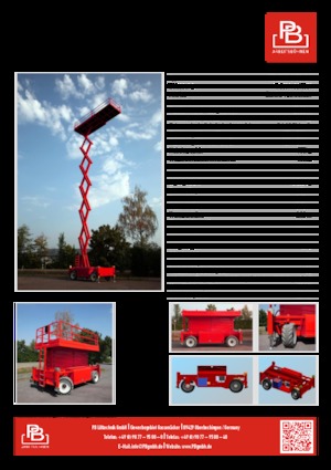 Kolové nůžkové plošiny PB PB S225-24ES 4x4