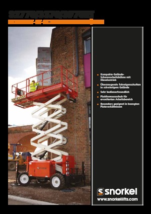 Kolové nůžkové plošiny Snorkel S2770RT