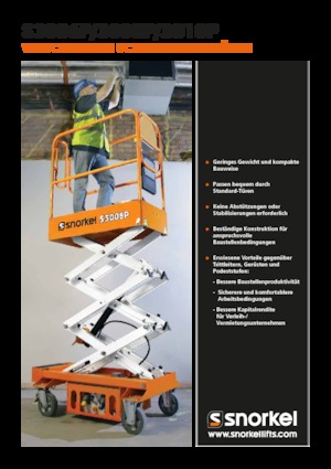 Kolové nůžkové plošiny Snorkel S3010P