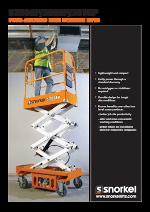 Kolové nůžkové plošiny Snorkel S3010P