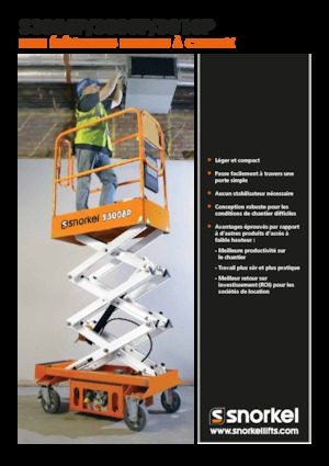 Kolové nůžkové plošiny Snorkel S3010P