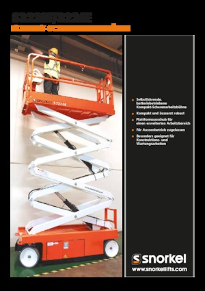 Kolové nůžkové plošiny Snorkel S3226E