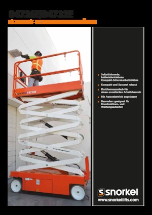 Kolové nůžkové plošiny Snorkel S4732E