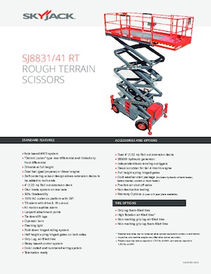 Kolové nůžkové plošiny Skyjack SJ 8841