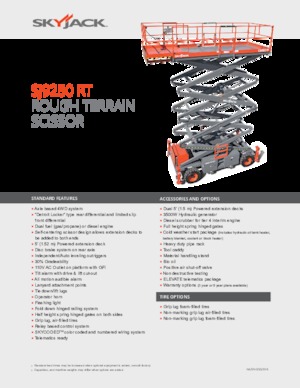 Kolové nůžkové plošiny Skyjack SJ9250 RT