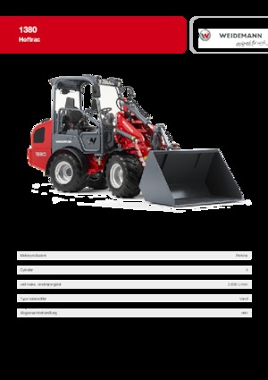 Zemědělské kolové nakladače Weidemann 1380
