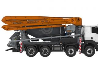 Autočerpadla s domíchávačem betonu CIFA MK32L