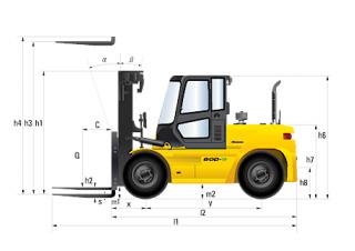 Hyundai 80D-9 Rozměry a Velikost