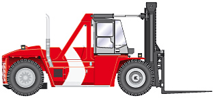 Čelní vysokozdvižné dieselové vozíky Kalmar DCD220-12LB