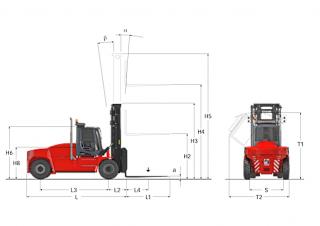 Kalmar DCG 140-6 Rozměry a Velikost