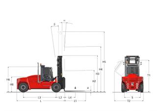 Kalmar DCG 160-6 Rozměry a Velikost