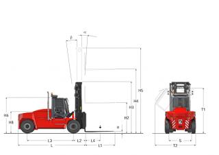 Kalmar DCG 70-35 E4 Rozměry a Velikost