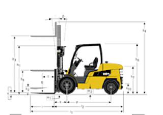 Caterpillar DP40N Rozměry a Velikost