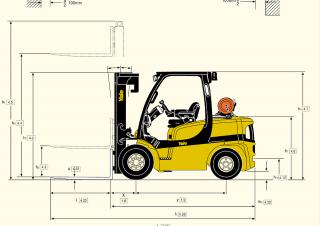 Yale GDP 45 VX 6 Rozměry a Velikost