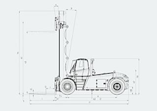 Linde H 200/1200 D Rozměry a Velikost