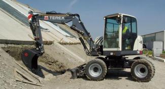 Kolová rypadla Terex TW 70