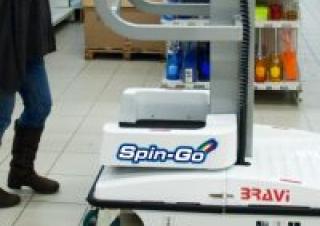 Teleskopické pracovní plošiny Sloupové pracovní plošiny Bravi Spin-Go 