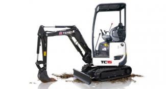 Minirypadla Terex TC 15