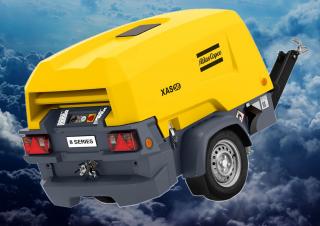Vzduchové kompresory Přenosné vzduchové kompresory - dieslové, elektrické a benzínové Atlas Copco XAS 58 Kd