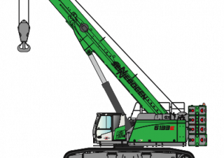 Pásové jeřáby s teleskopickým výložníkem Sennebogen 6113E