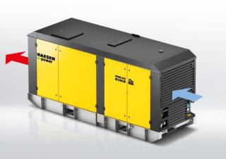 Vzduchové kompresory Stacionární vzduchové kompresory - dieslové, elektrické a benzínové Kaeser Mobilair M250E/14 bar