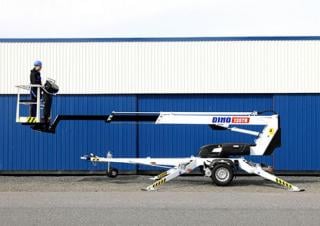 Teleskopické pracovní plošiny Přívěsné teleskopické pracovní plošiny Dino Lift Dino 135TB