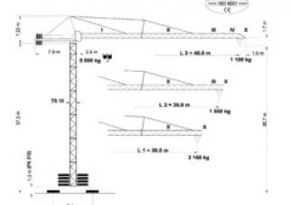 Věžové trolejové jeřáby s horní otočí Terex Peiner SK 56-E-TS 10.3