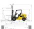 Caterpillar DP55N Rozměry a Velikost