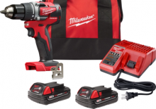 Akumulátorové vrtačky a vrtací šroubováky Milwaukee 2801-22CT