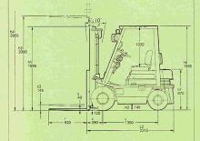 Čelní vysokozdvižné dieselové vozíky Komatsu FD 15 T-15