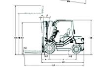 Čelní vysokozdvižné dieselové vozíky Komatsu FD 20 T 14
