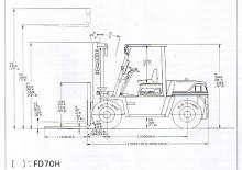 Čelní vysokozdvižné dieselové vozíky Komatsu FD 60 H 6